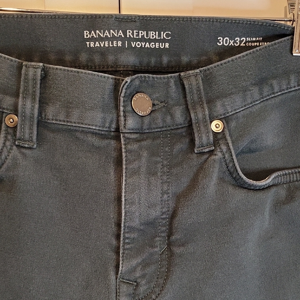 Banana Republic Men's Slim Straight Jeans - Dark Green